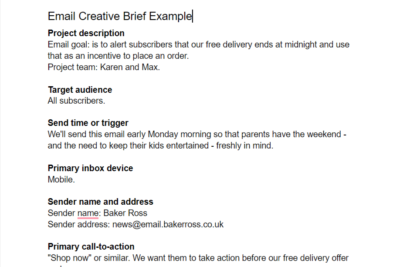 What to Include in an Email Creative Brief
